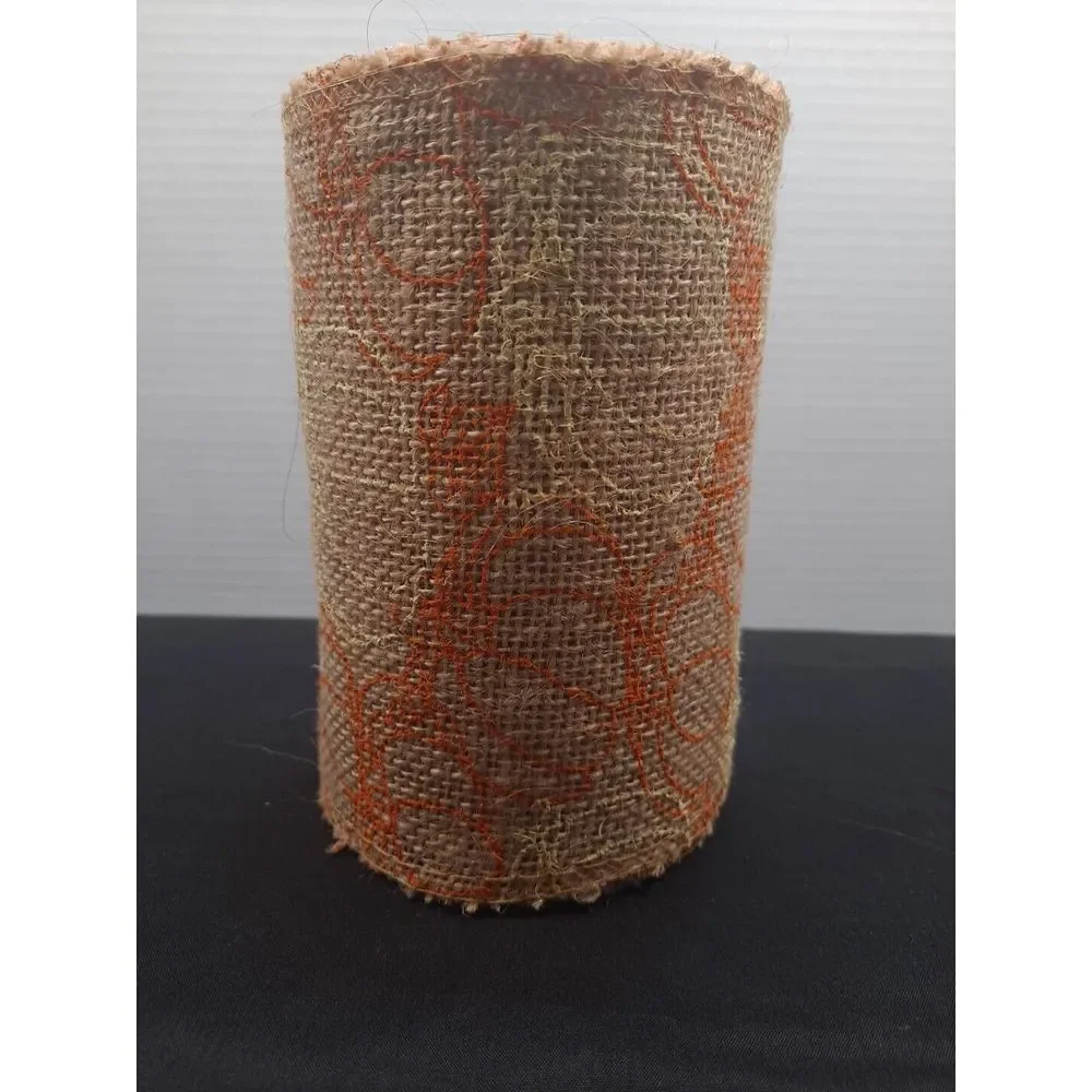 Fall Pumpkin Burlap Mesh‎ Ribbon Roll 6 Inches x 15 Feet Craft Project